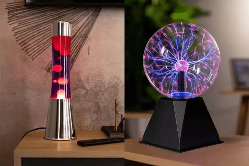 Lava Lamp or Plasma Sphere on the Nightstand