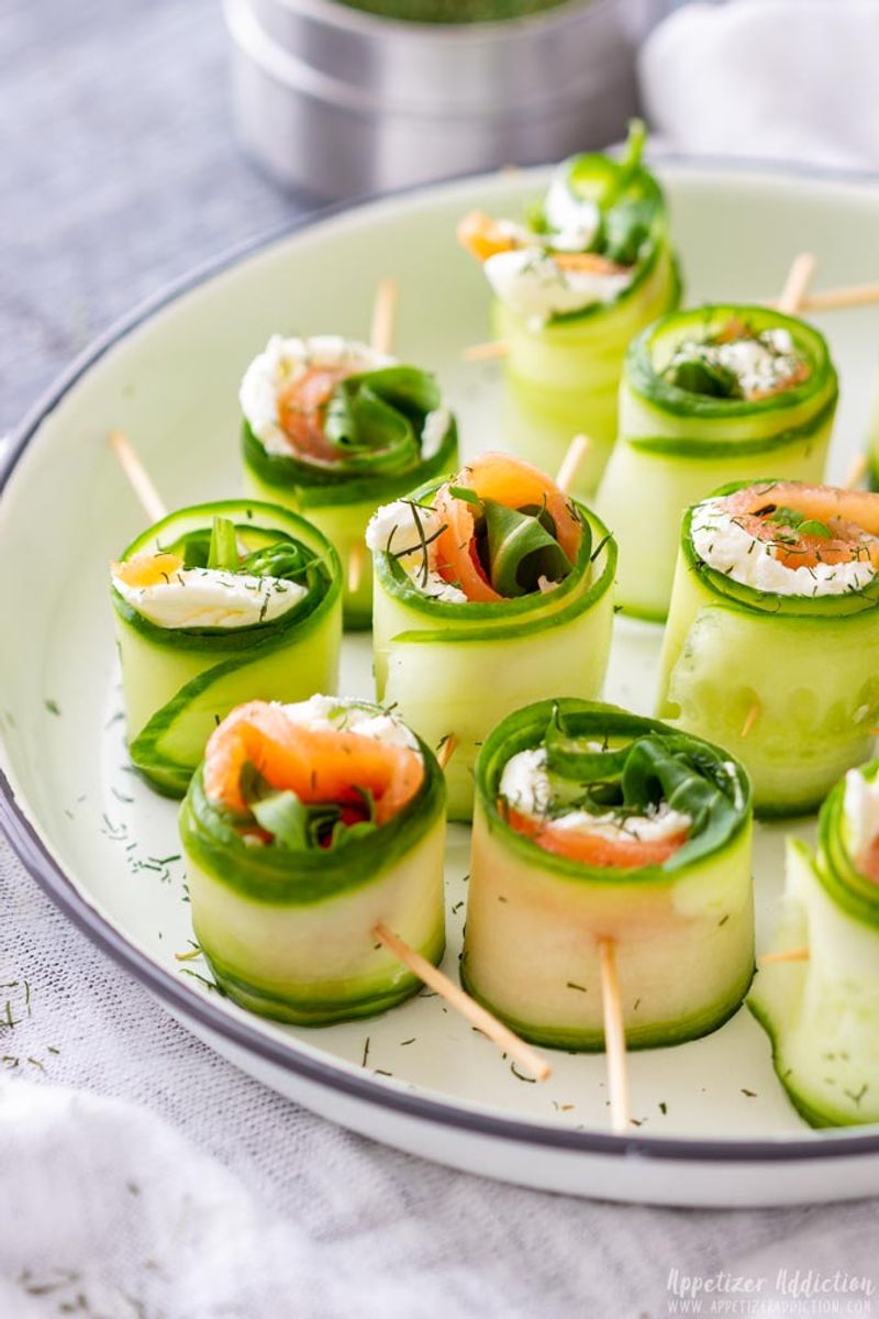 Salmon and Cucumber Ribbons