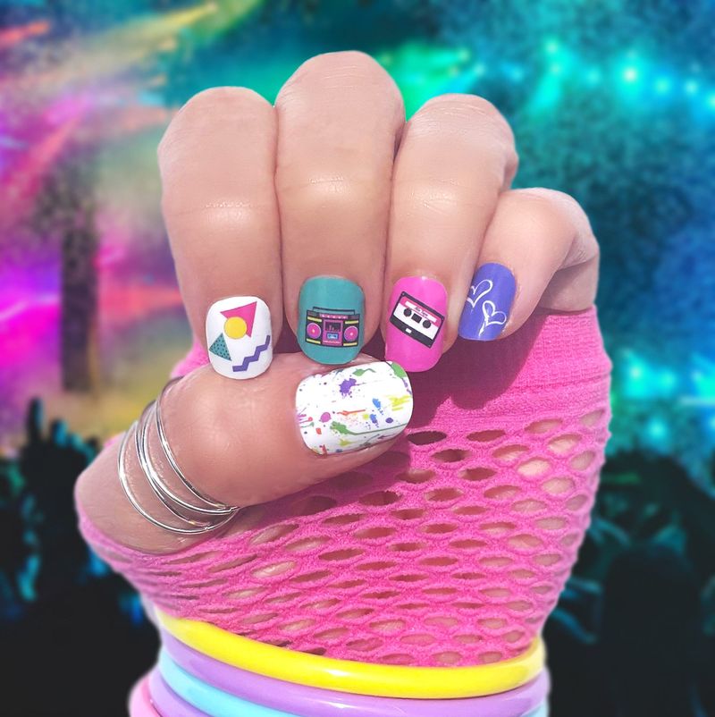 Finger-Painted Manicures