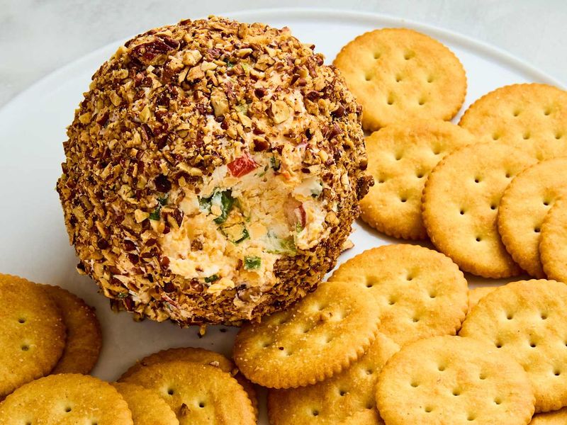 Cheese Balls Rolled in Nuts
