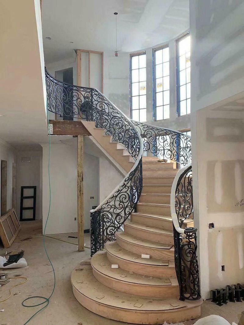 Wrought-Iron & Glass Stair Railings
