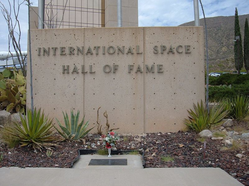 14. His Remains Are Buried at a Space Museum