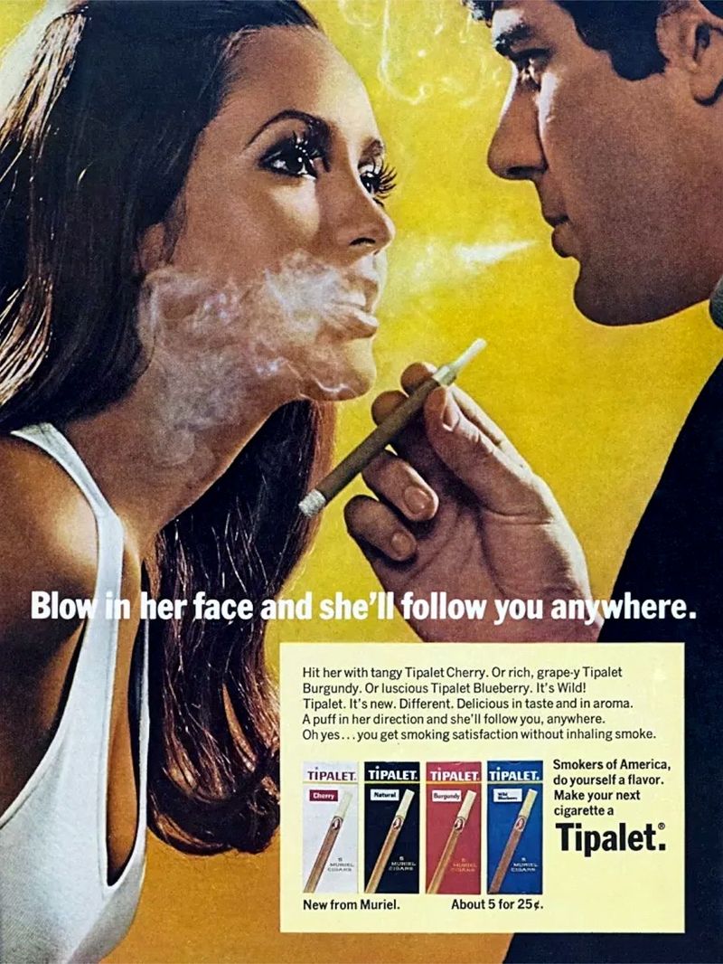 Tipalet Cigarettes' Smoke-Blowing Seduction