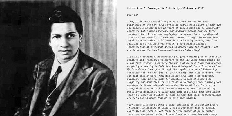 Srinivasa Ramanujan's Postman (Madras Post Office clerk)