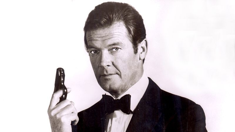 Roger Moore, English actor (James Bond), 2017