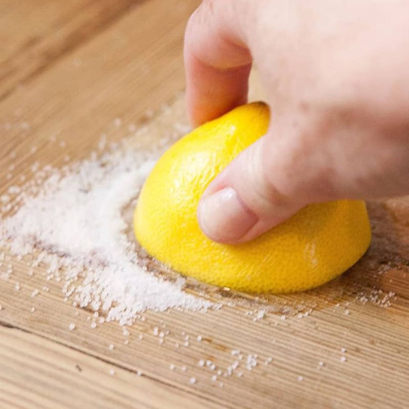 Salt + Lemon for Cutting Board Sanitizing