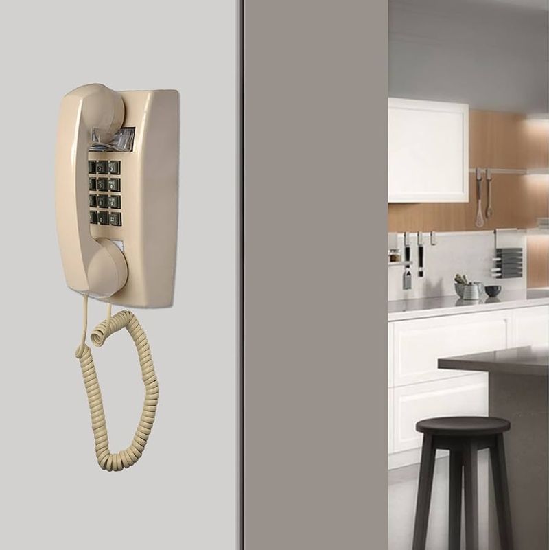 Wall-Mounted Corded Phones in the Kitchen