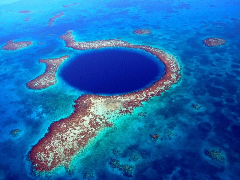 Giant Underwater Sinkholes (Blue Holes)