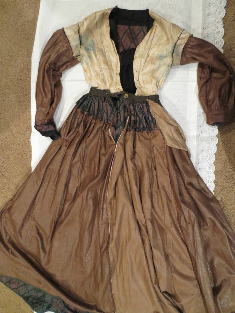 Making Bandages from Old Dresses