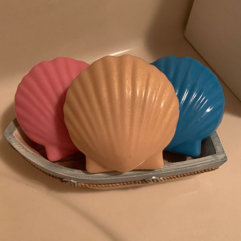 Shell-Shaped Soaps in Guest Bathrooms