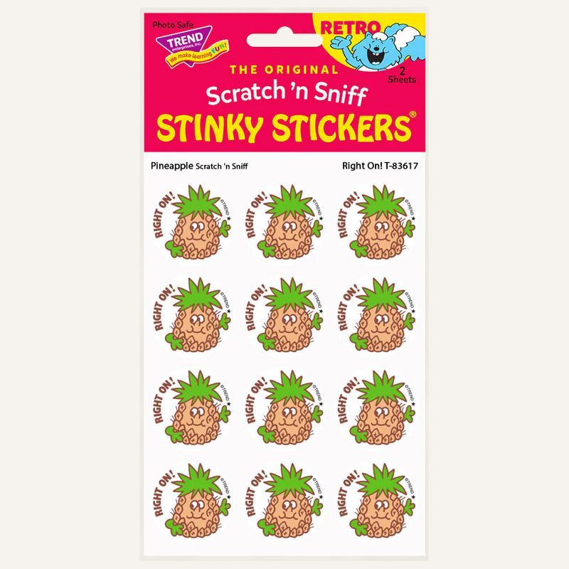 Stinky stickers or scratch-and-sniff decals