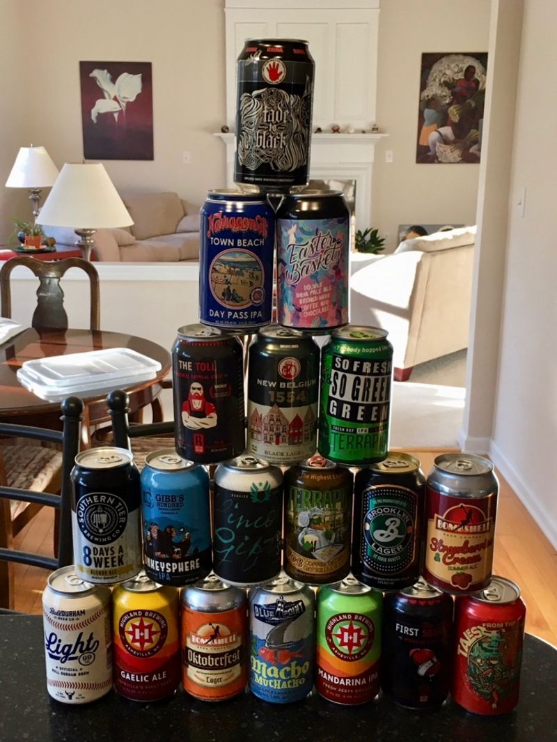 Massive Beer Can Pyramids