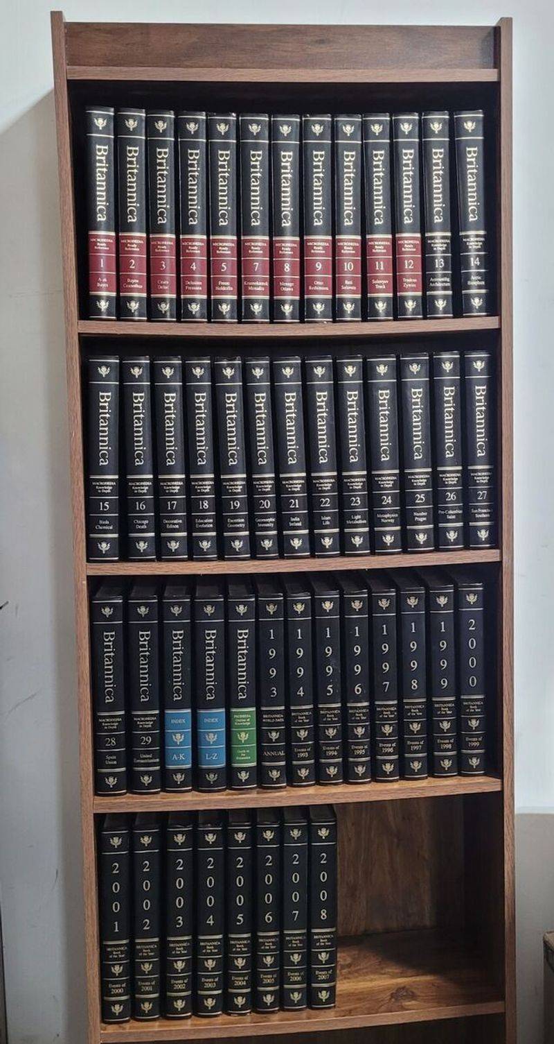 Encyclopedias & Dictionaries on Shelves