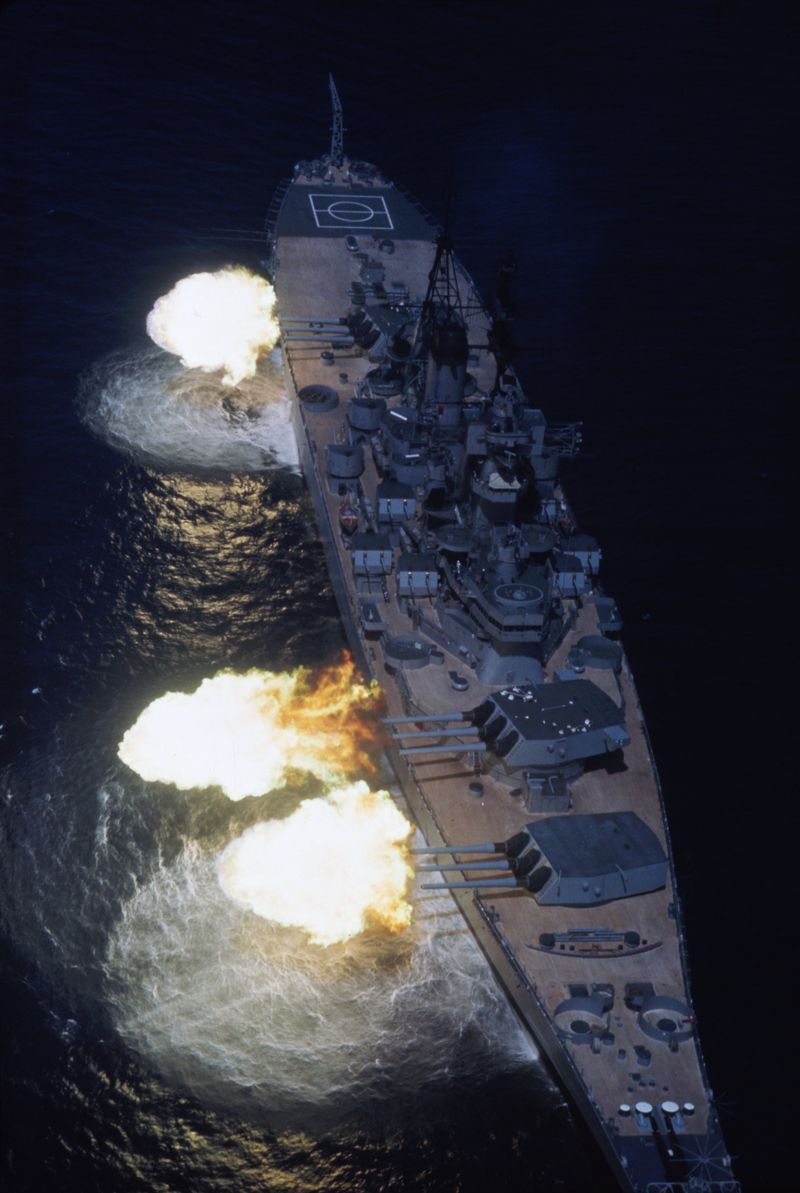 Armed with Nine 16-Inch Guns