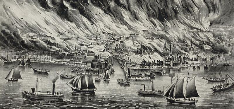 Flames Jumped the Chicago River