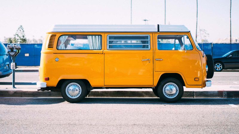 Vinyl records & vintage Volkswagen vans