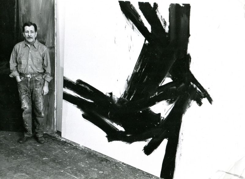 Franz Kline, American painter, 1962