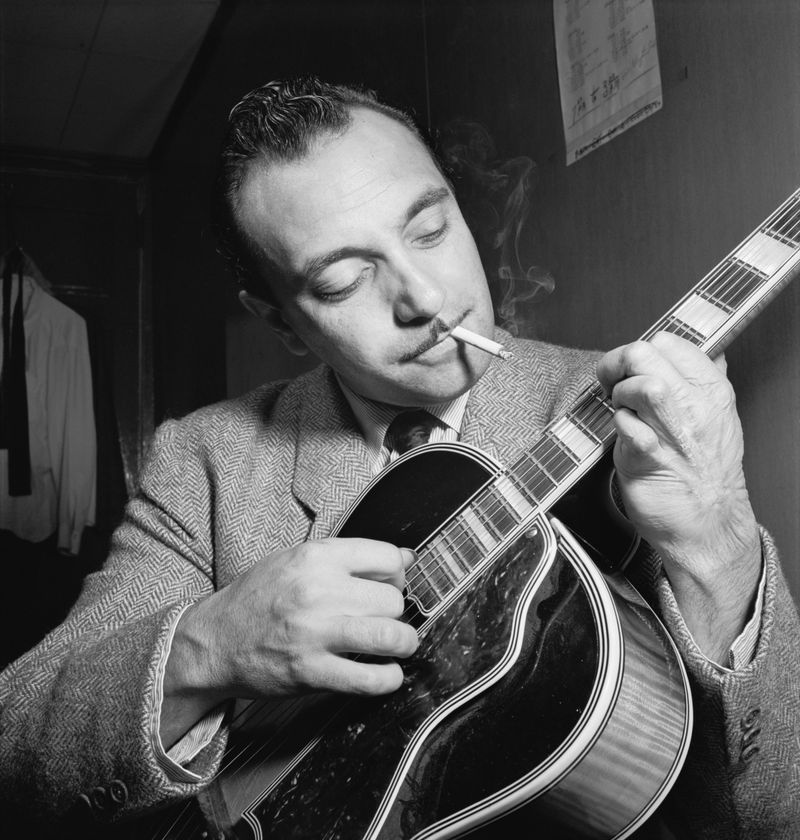 Django Reinhardt, Belgian guitarist and composer, 1953