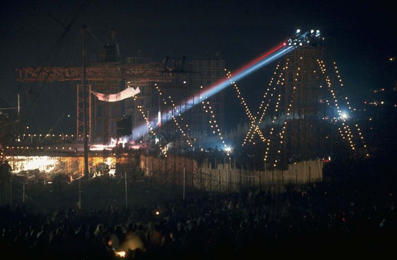 The Woodstock Stage – The massive, makeshift platform with performers