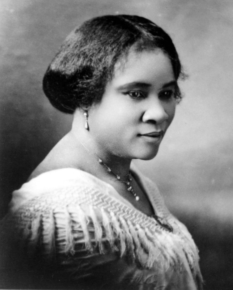 Madam C.J. Walker (Sarah Breedlove) – By pioneering hair-care products tailored to Black women, Walker built a national company