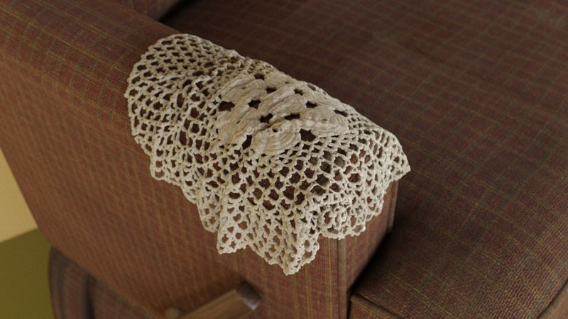 Recliners with Lace Headrest Covers