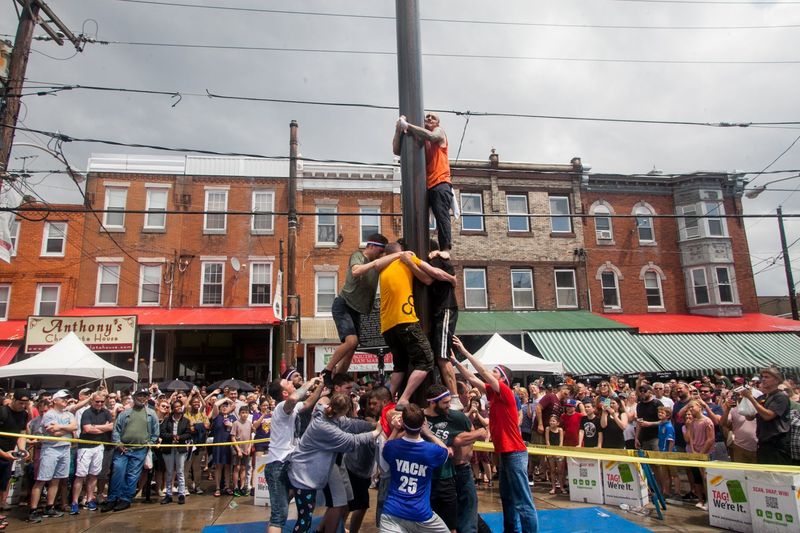 Greased Pole Climbing
