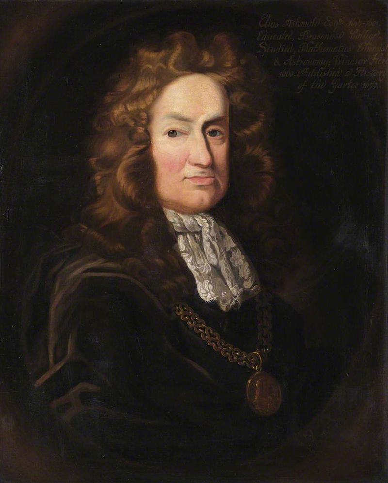 Elias Ashmole, English antiquarian and founder of the Ashmolean Museum, 1692