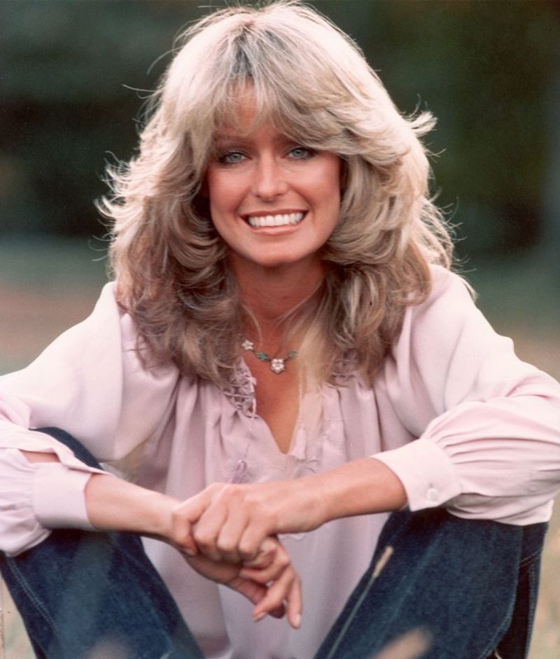 Farrah Fawcett – All-American beauty with the iconic feathered hair.