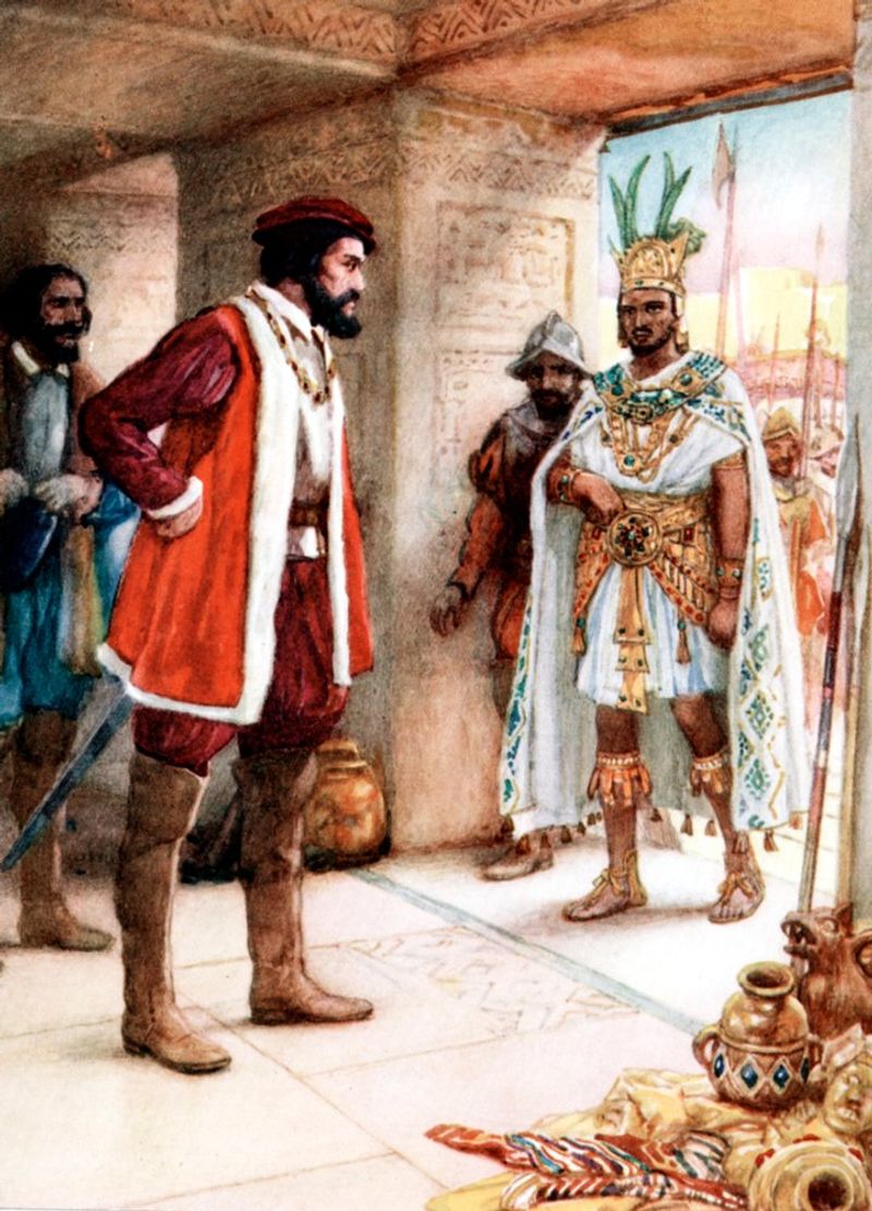 The Aztecs Welcoming Cortés as a God (1519)