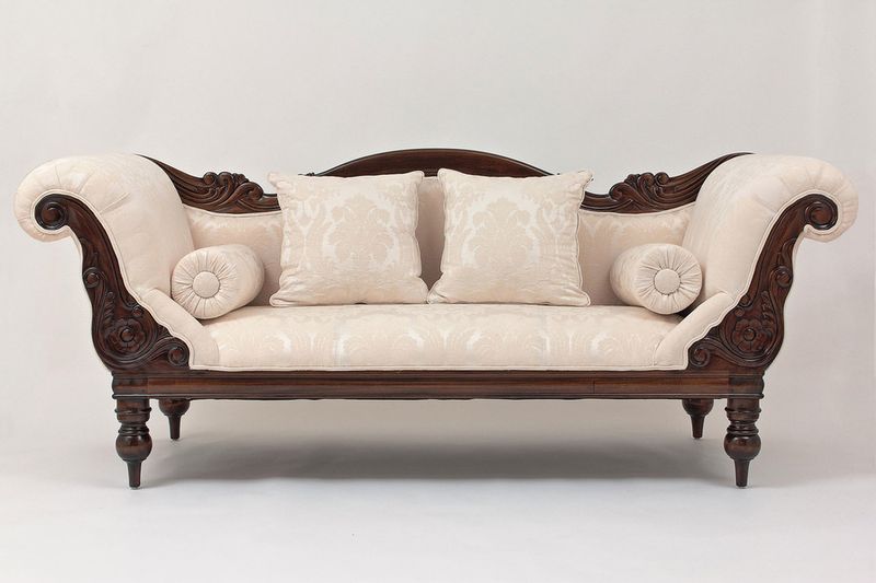 Settees with Carved Wood Frames