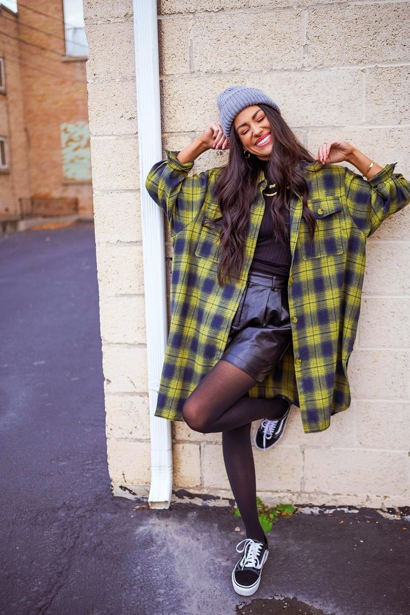 Oversized flannels & Doc Martens