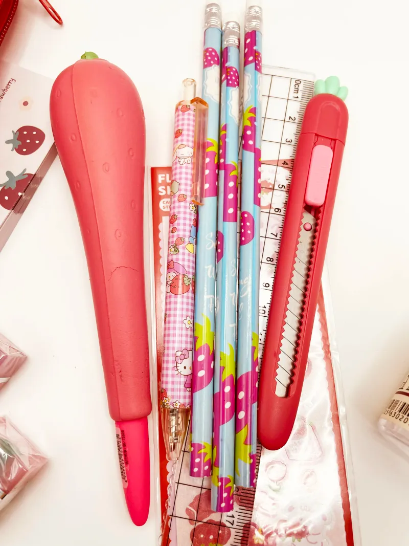 Character-branded scissors and rulers (e.g., Disney, Nickelodeon)