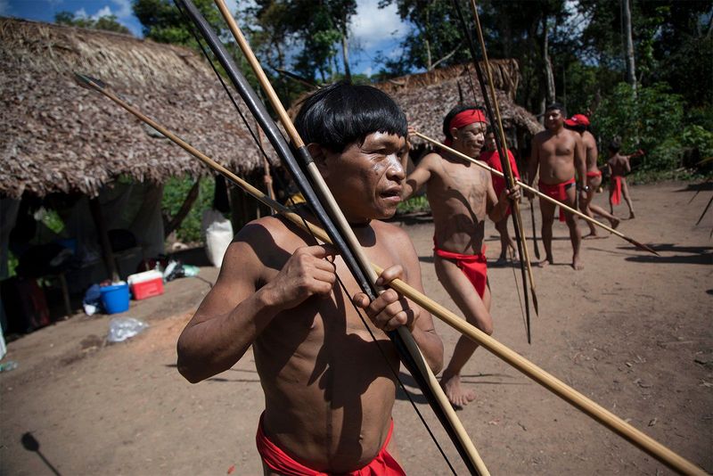 Yanomami Hunters, Amazon Rainforest, Brazil