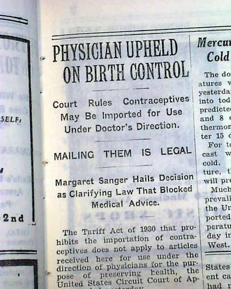 Doctors Gain Freedom to Prescribe Contraception (1936)