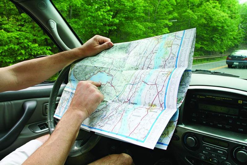 Using a Paper Map on Road Trips
