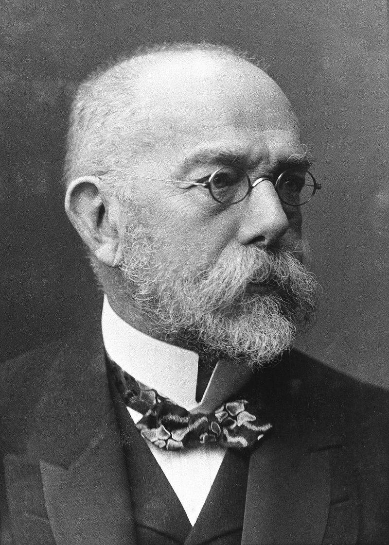 Robert Koch, German physician and microbiologist, 1910