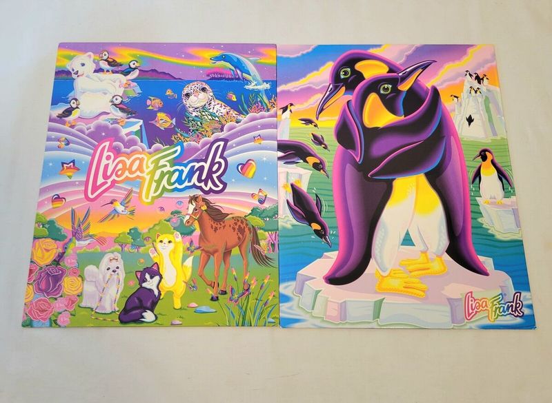 Lisa Frank folders and notebooks