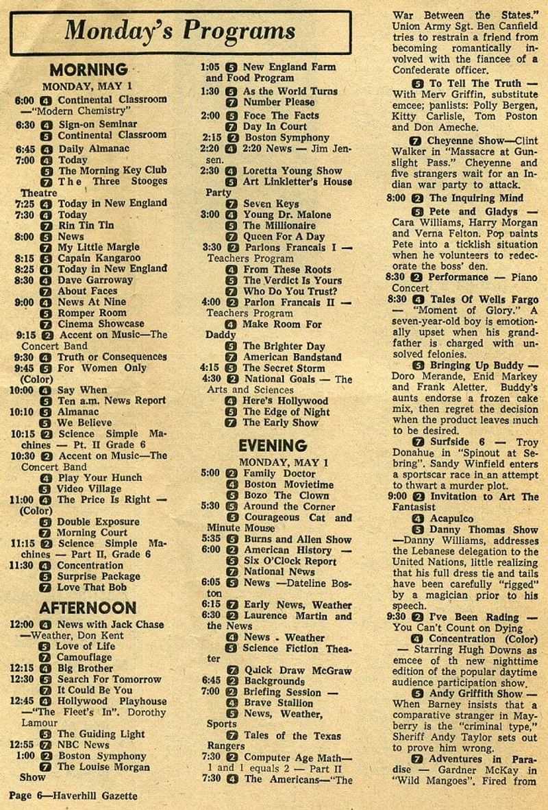 TV Guide & Scheduled Programming