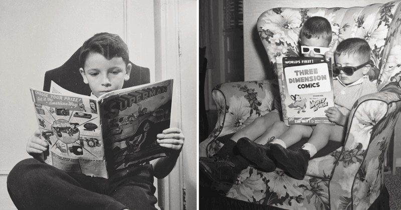 Reading Comic Books for 10 Cents