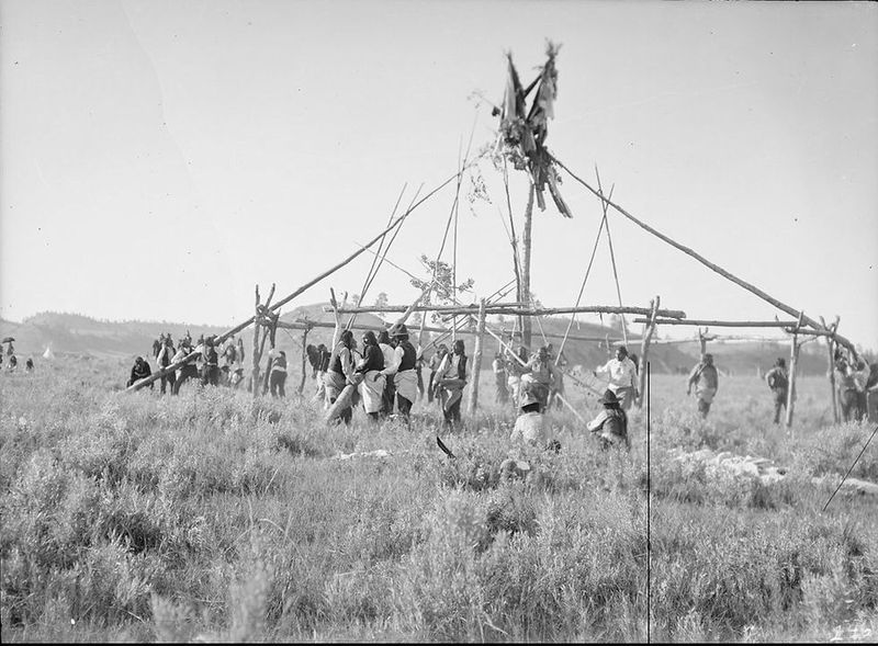 Blackfoot Sun Dance Ceremony, Montana (1911) – A Rare Glimpse