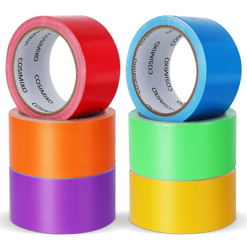 Neon duct tape for book repairs and decorations