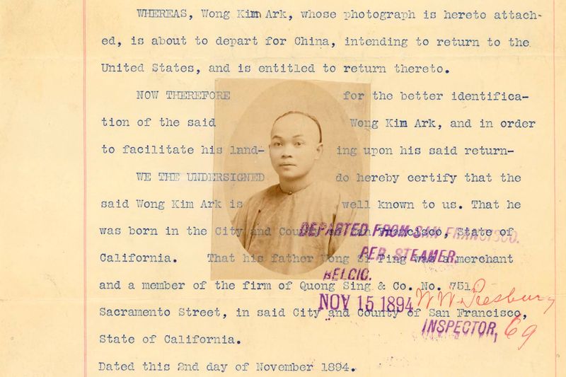Supreme Court Confirmation in Wong Kim Ark