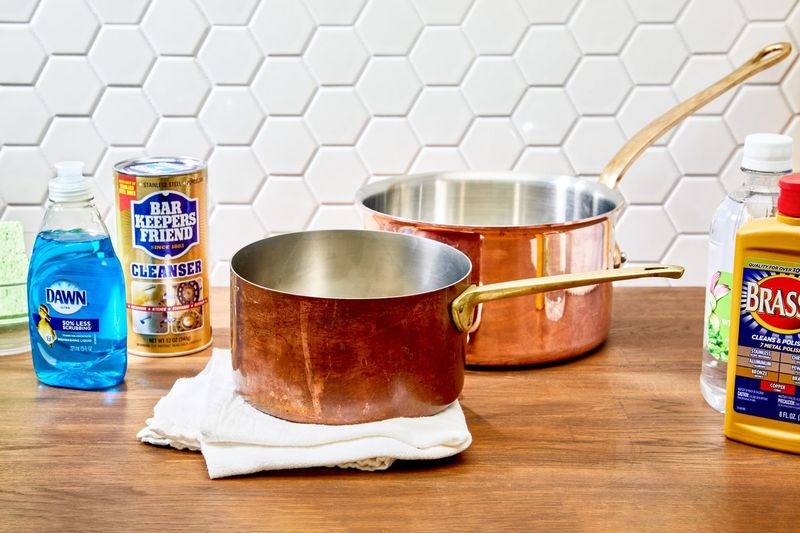 Scouring Copper and Brass Pots by Hand