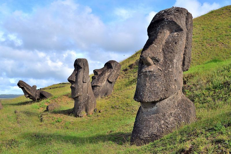 The Easter Island Moai (Some Toppled)