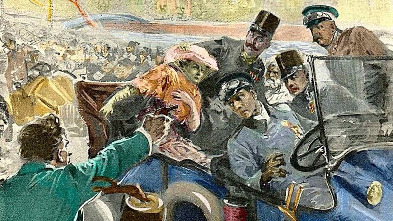 Archduke Franz Ferdinand's Driver Taking a Wrong Turn (1914)