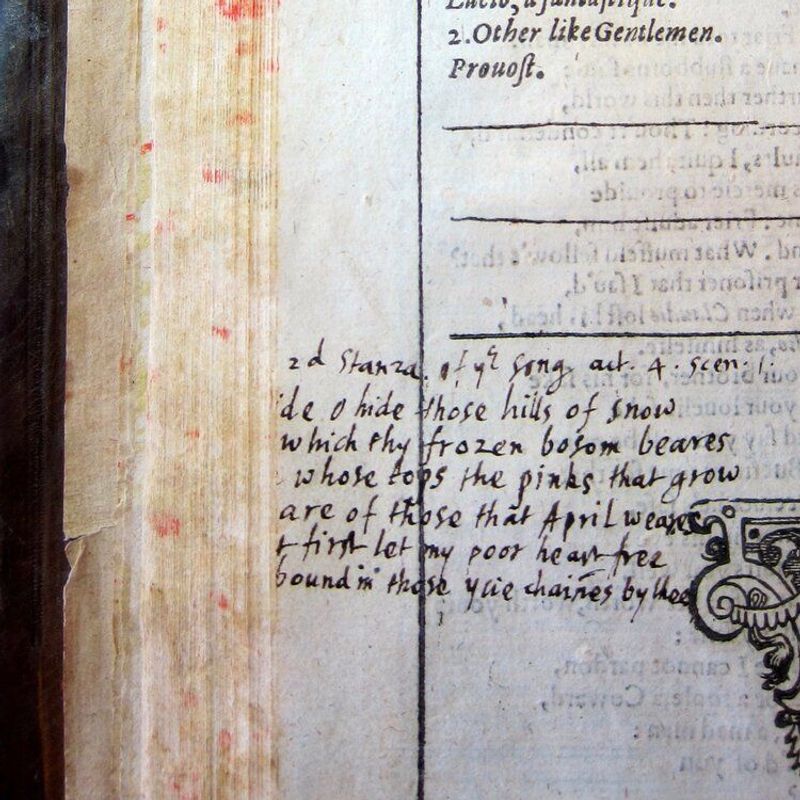 Shakespeare's First Folio Handwritten Notes