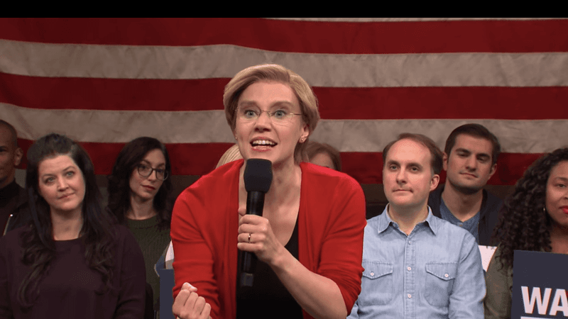Kate McKinnon as Elizabeth Warren