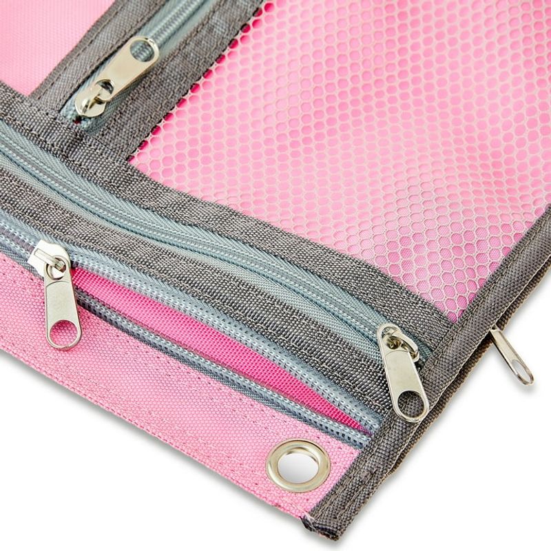 Pencil pouches with mesh windows