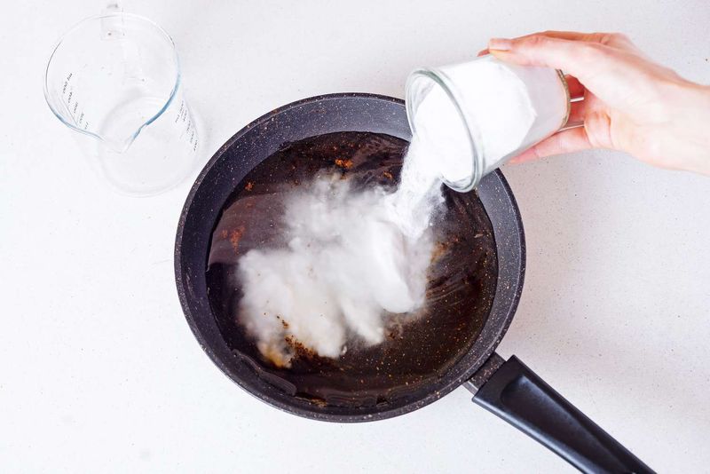 Baking Soda Paste for Burnt Pans