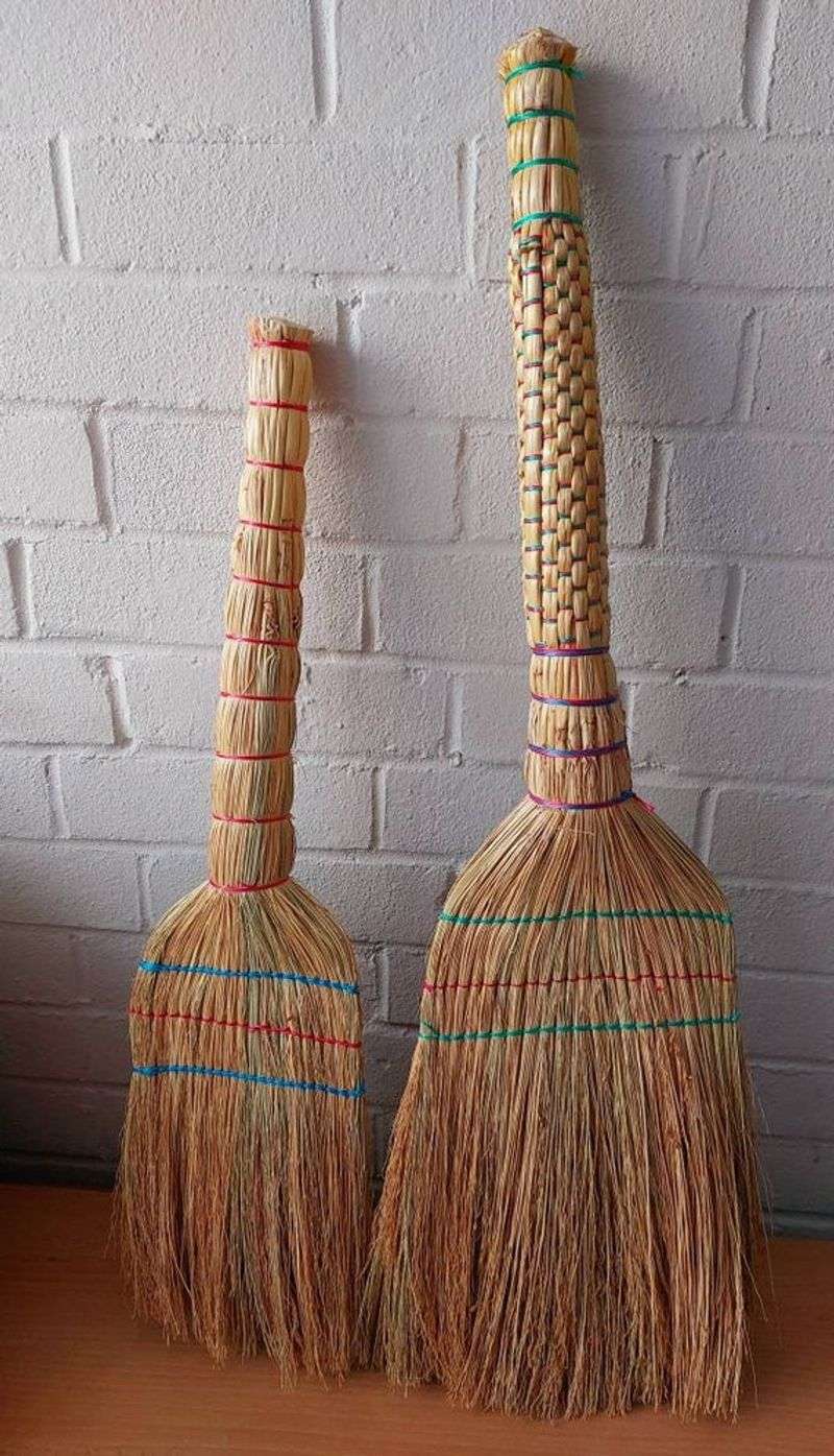 Sweeping with a Corn-Shuck or Straw Broom